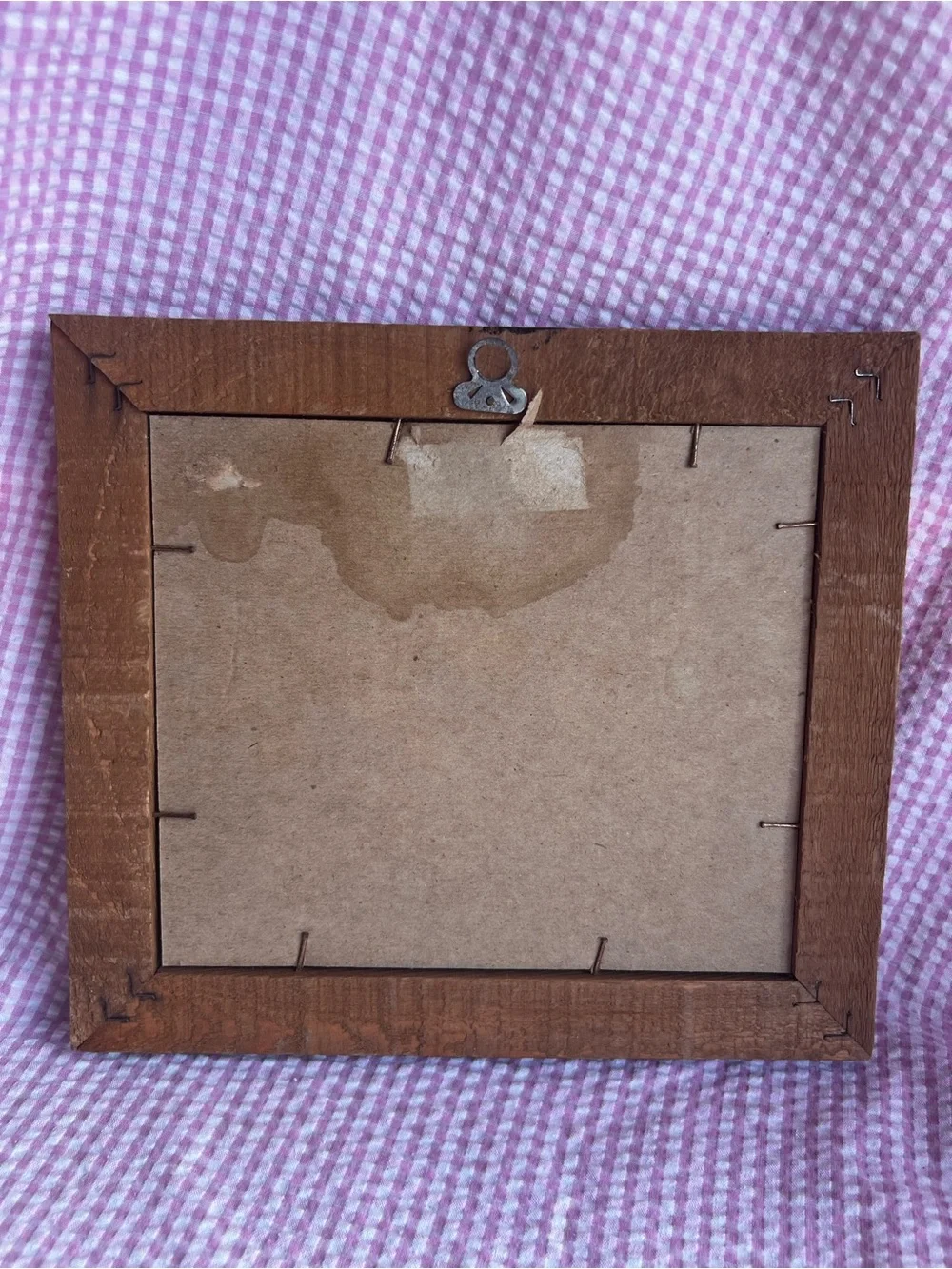 Wooden Framed 'Friends' Wall Art — Brown Frame with Blue Mat